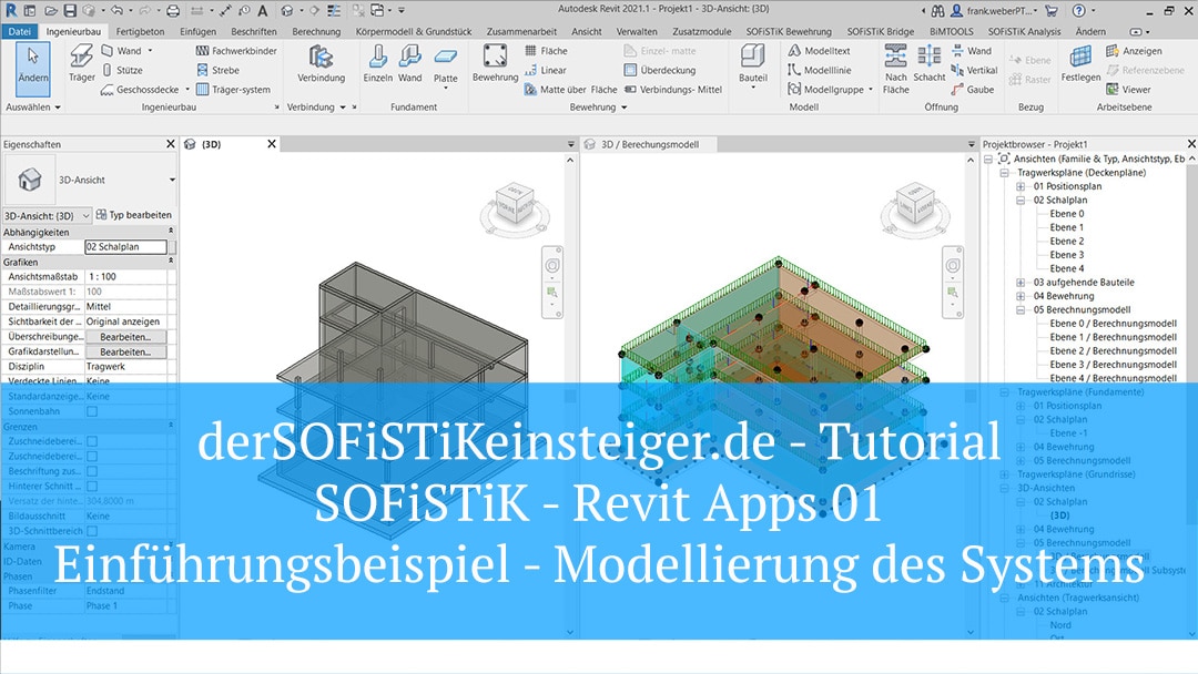 SOFiSTiK Revit Apps 01 - Einführungsbeispiel - Modellierung des Systems, (Foto copyright - Frank Weber - Berlin - fotologbuch.de)