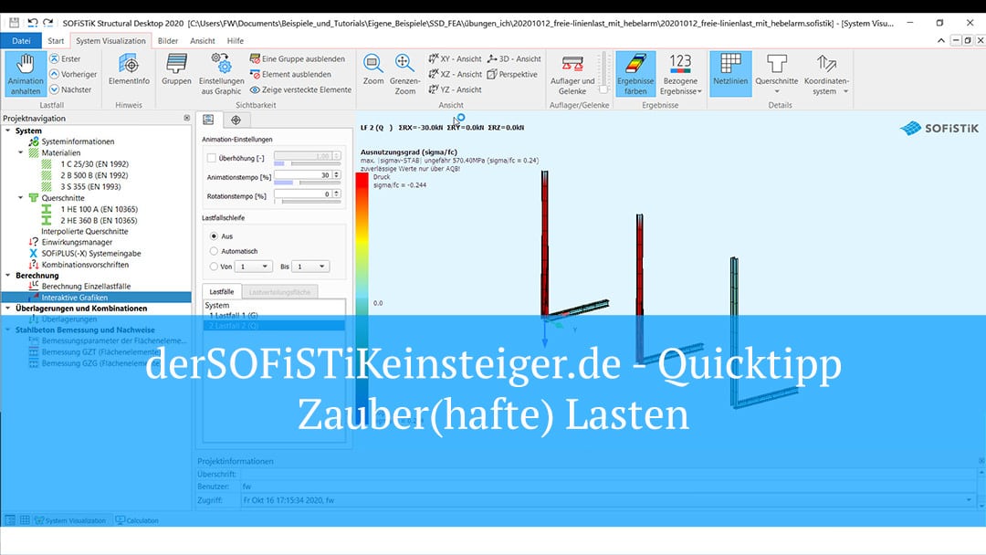 SOFiSTiK Quicktipp - Zauber(hafte) Lasten