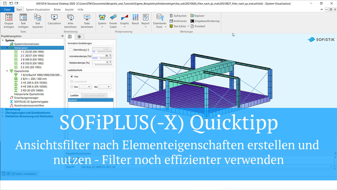 SOFiPLUS(-X) Quicktipp - Ansichtsfilter nach Elementeigenschaften erstellen und nutzen - Filter noch effizienter verwenden