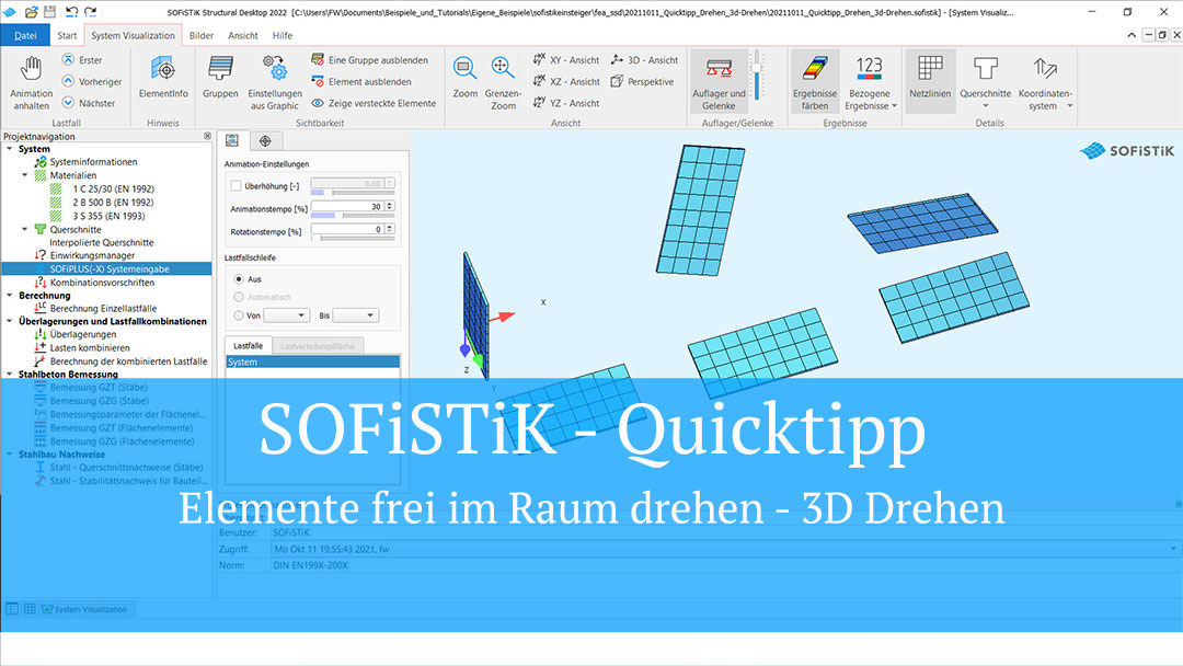 SOFiPLUS(-X) - QuicktippElemente frei im Raum drehen - 3D Drehen