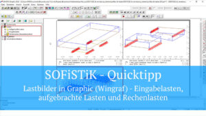 SOFiSTiK Quicktipp - Lastbilder in Graphic (Wingraf) - Eingabelasten, aufgebrachte Lasten und Rechenlasten