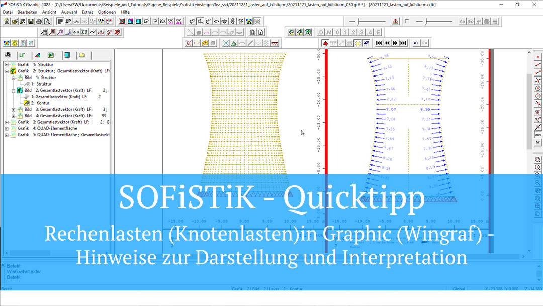 SOFiSTiK Quicktipp - Rechenlasten (Knotenlasten) in Graphic (Wingraf) - Hinweise zur Darstellung und Interpretation