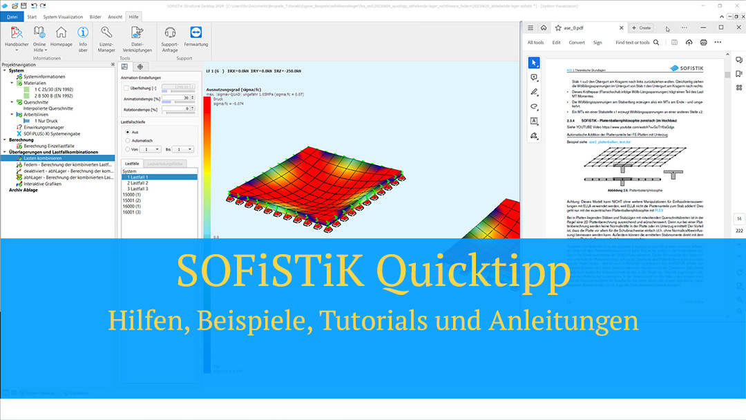 SOFiSTiK Quicktipp - Hilfen, Beispiele, Tutorials und Anleitungen